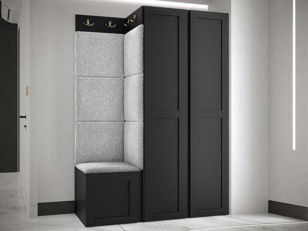 Garderoben-Set Rotuni XXIII (Farbe: Schwarz, Abriamo 06)