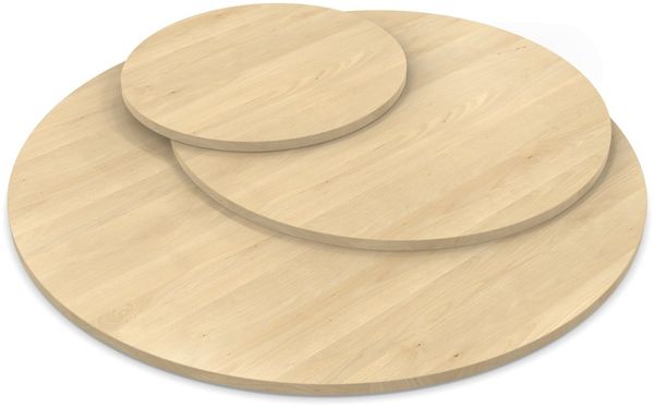 Dekor Spanplatte 19mm Tischplatte rund melaminharzbeschichtet Mandal Ahorn natur mit ABS Kante - Größe 120 x 120 cm - Höhe 1,9 cm - Farbe Mandal Ahorn Natur Bild 2