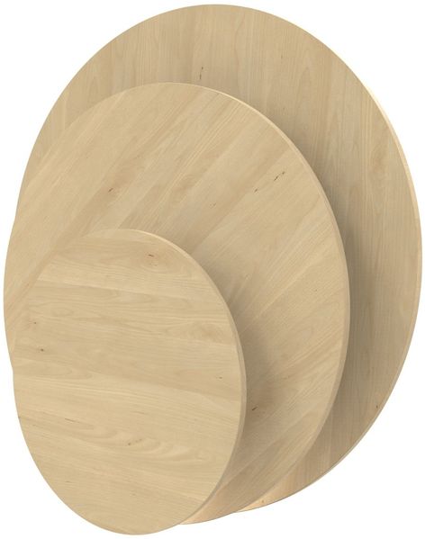 Dekor Spanplatte 19mm Tischplatte rund melaminharzbeschichtet Mandal Ahorn natur mit ABS Kante - Größe 120 x 120 cm - Höhe 1,9 cm - Farbe Mandal Ahorn Natur Bild 5