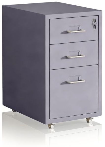 Relaxdays Abschließbarer Rollcontainer aus Metall