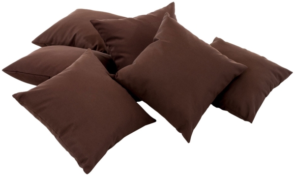 CLP 6x Deko-Kissen 45x45 cm,terrabraun
