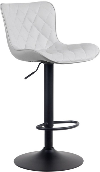 CLP Barhocker Emma höhenverstellbar und 360 drehbar,weiß Kunstleder