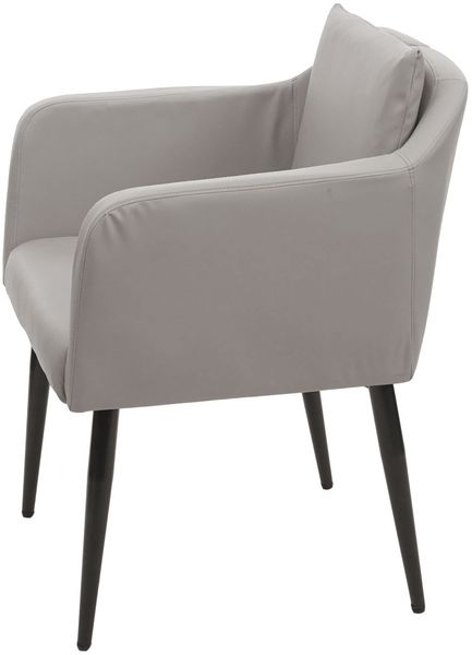 Esszimmerstuhl HWC-H93, Küchenstuhl Lehnstuhl Stuhl ~ Kunstleder taupe-grau Bild 3