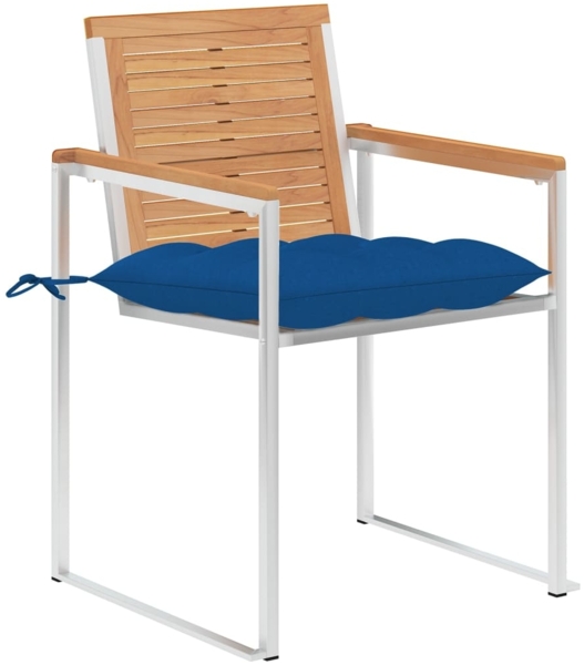 vidaXL Gartenstühle 8 Stk. mit Kissen Massivholz Teak 3078633