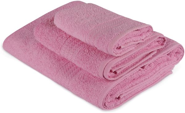 Handtuchset (3-teilig), 'Rainbow ', Rosa