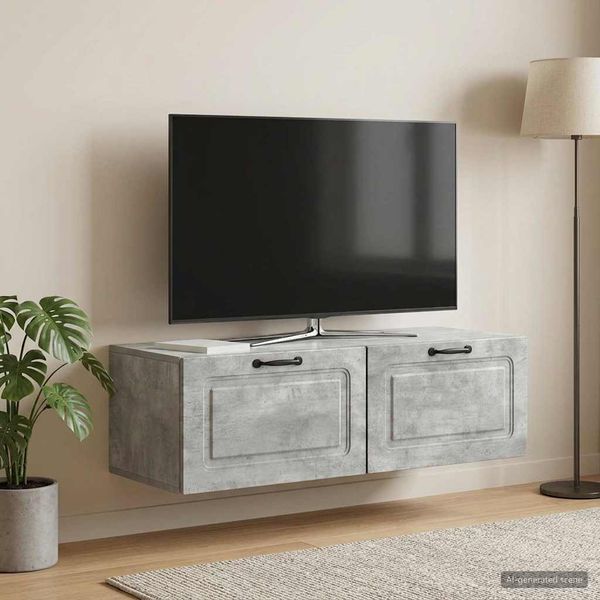 vidaXL Wandmontierter TV-Schrank Betongrau 98 x 41 x 30 cm 899378