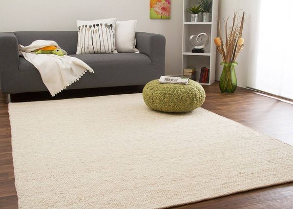 Handweb Teppich Weitnau, Farbe: Creme meliert, Größe: 170x240 cm