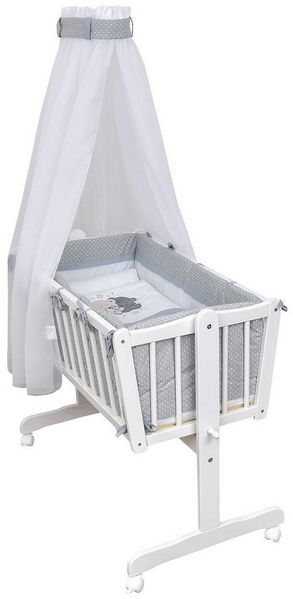 Baby-Delux Babybettwäsche Baby Wiegenset, Textilien, 6 teilig, Wiegenset 6-tlg. für Babywiege 90x40 (ohne Wiege) verschiedene Designs