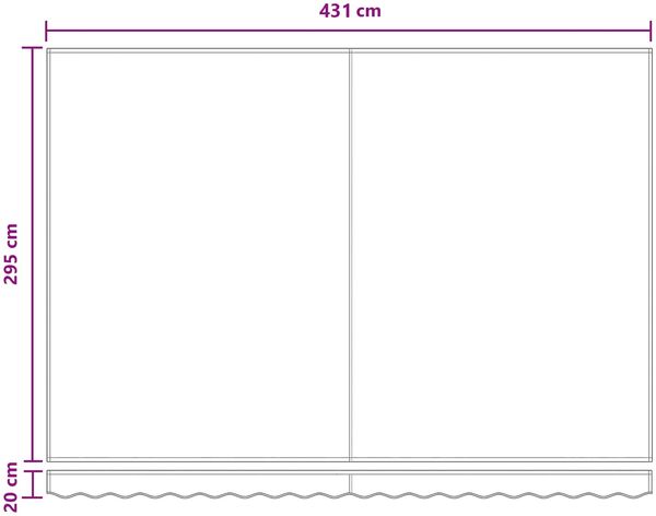 vidaXL Markisenersatzstoff Taupe 4,5 × 3 m Polyester 964761 Bild 8