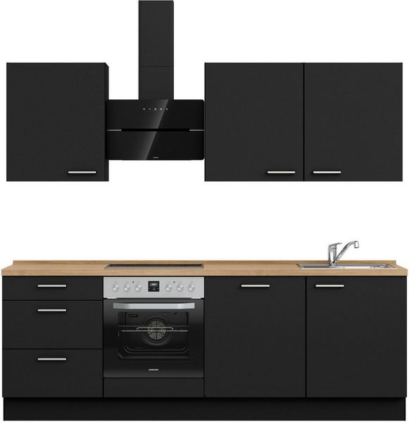 nobilia® Küchenzeile "Touch II", vormontiert, Ausrichtung wählbar, Breite 240 cm, wahlw. mit E-Geräten