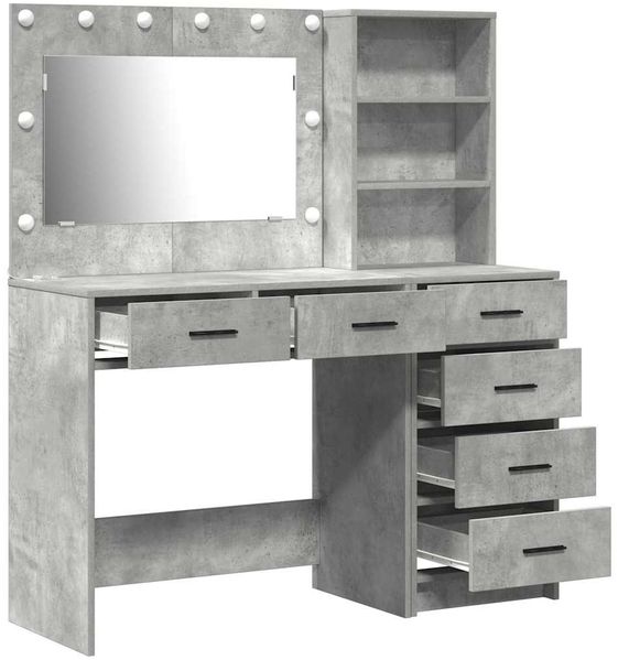 vidaXL Schminktisch mit Regal Grau 78,5 x 41 x 135 cm Holzwerkstoff 3334194 Bild 7