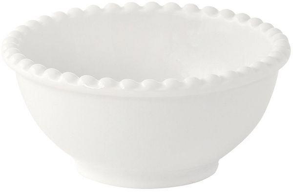 EasyLife Dipschale Tiffany, Porzellan, Spülmaschinengeeignet, Weiß, Motiv: Punkte, Höhe: 1cm