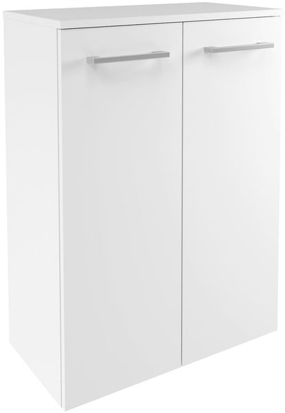 FACKELMANN VERONA Doppel Midischrank 60 cm breit, Weiß Hochglanz, mit Schublade