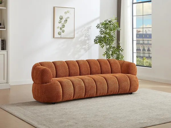 Vente-unique - COLIANI Sofa Stoff Rot - B 95 cm x H 72 cm x L 227 cm