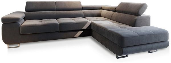 Masseno Ecksofa SELVA mit Schlaffunktion L-Form, Sofa mit Bettkasten