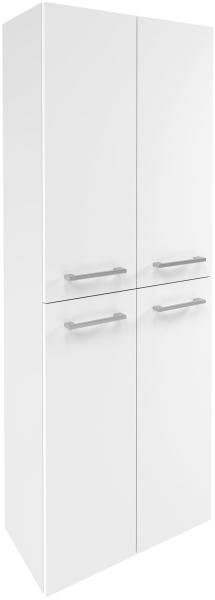 Fackelmann VERONA Doppel Hochschrank 60 cm, Weiß Hochglanz