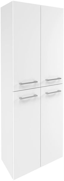 FACKELMANN VERONA Doppel Hochschrank 60 cm breit, Weiß Hochglanz