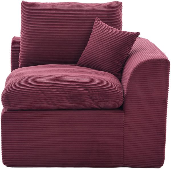 LVHOM Modulares Eckteil 1 St, Eckmodul mit Kissen, 1-Sitzer-Sofa aus Cordstoff, Frei kombinierbar, 101x102x84 cm