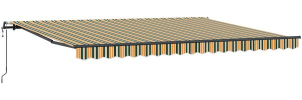 vidaXL Ausziehbare Markise Grün und Gelb 450 x 350 cm 3331183 Bild 2