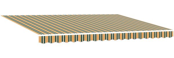 vidaXL Ausziehbare Markise Grün und Gelb 450 x 350 cm 3331183 Bild 4