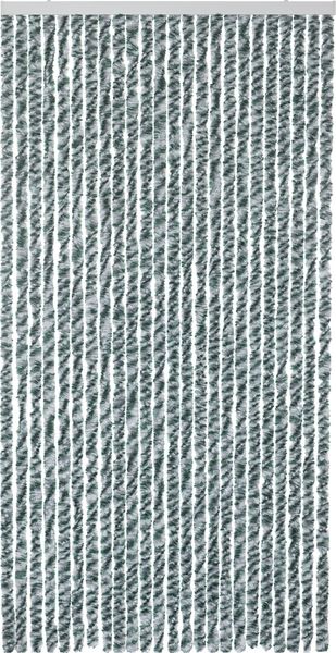 Moritz Flauschvorhang aus Chenille 90 x 200 cm weiss/silber/grün meliert Türvorhang als Fliegenschutz Insektenschutz für Camping Wohnwagen Bild 5