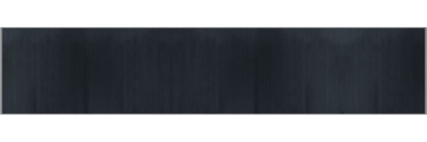 vidaXL Teppich Rechteckig Grau 100x1000 cm Bambus 376970