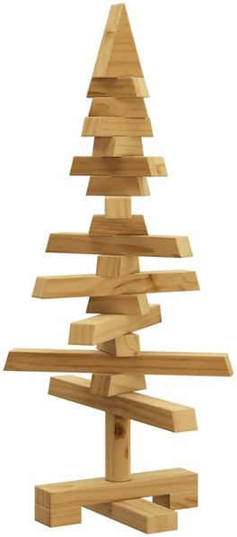 vidaXL Holz Weihnachtsbaum mit Ständer Braun 60 cm Massivholz Kiefer 42016697 Bild 7