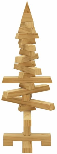 vidaXL Holz Weihnachtsbaum mit Ständer Braun 60 cm Massivholz Kiefer 42016697 Bild 5