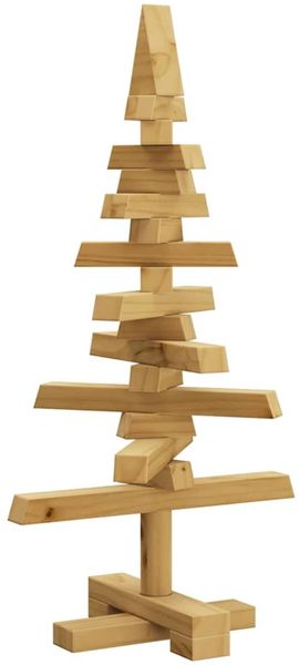 vidaXL Holz Weihnachtsbaum mit Ständer Braun 60 cm Massivholz Kiefer 42016697 Bild 6
