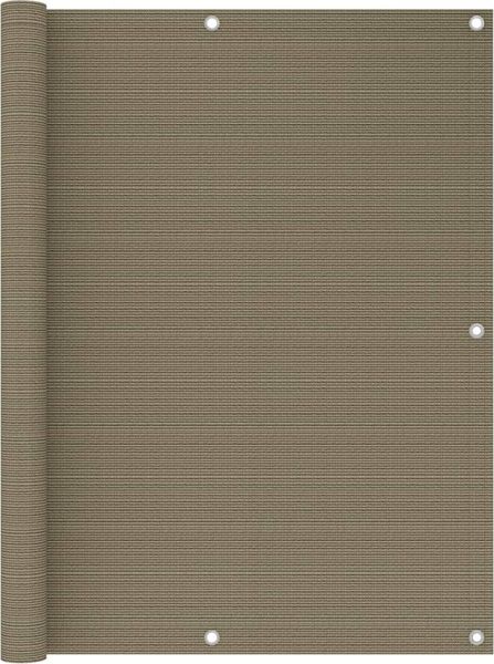 vidaXL Balkon-Sichtschutz Taupe 120x500 cm HDPE 310966
