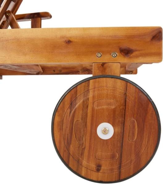 vidaXL Sonnenliegen 2 Stk. mit Tisch Massivholz Akazie 3104966 Bild 3