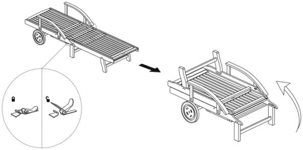vidaXL Sonnenliegen 2 Stk. mit Tisch Massivholz Akazie 3104966 Bild 5