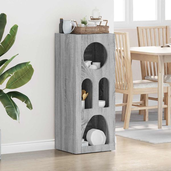 vidaXL Sideboard ELST Graues Sonoma 40 x 35 x 100,5 cm Holzwerkstoff 891310