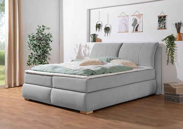 Home affaire Boxspringbett Breitenthal, abnehmbare Rückenkissen mit Klettband