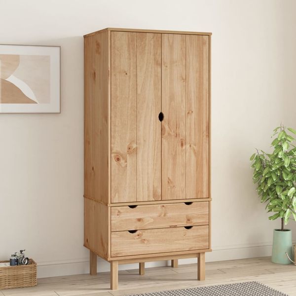 vidaXL Kleiderschrank OTTA 76,5x53x172 cm Massivholz Kiefer 348588