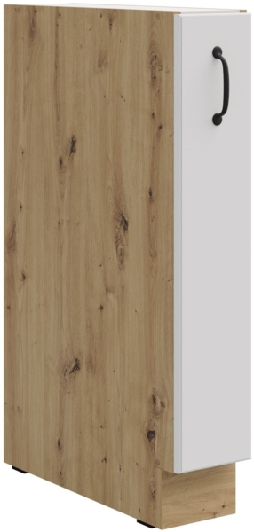 Unterschrank 15 Schrankauszug Stilo Weiß + Eiche Artisan Küchenzeile Küchenblock Küche Landhaus