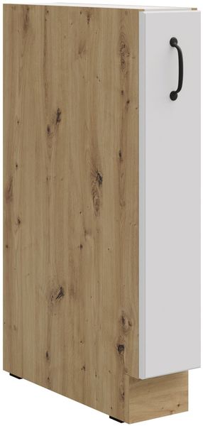 Unterschrank 15 Schrankauszug Stilo Weiß + Eiche Artisan Küchenzeile Küchenblock Küche Landhaus