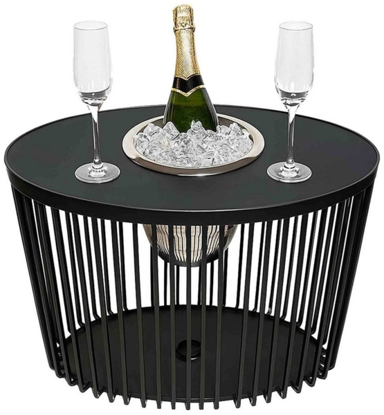 COOTAB Cooler Table STOCKHOLM 3-in-1 Loungetisch mit Edelstahl-Kühler