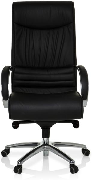 hjh OFFICE XXL Drehstuhl XXL F 400 Leder Schwarz