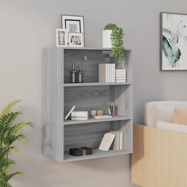 Hängeschrank, Badschrank, Küchenschrank Grau Sonoma 69,5x32,5x90 cm