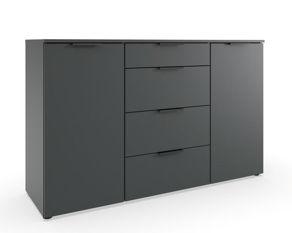 Sideboard >OXFORD< in GRAPHIT - 135x84x41cm (BxHxT)