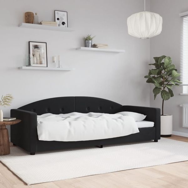vidaXL Tagesbett Schwarz 90x190 cm Samt 354151