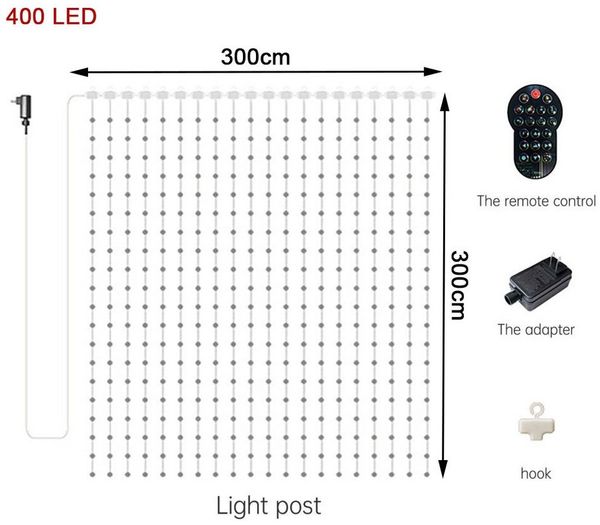 PRIISF LED-Lichtervorhang LED-Lichterkette RGBIC Smart Lichternetz Weihnachten Innen Dekoration, Programmierbar Smart Vorhangschnur Lichterkette App hängende Fee Licht