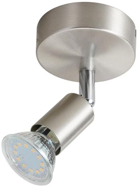ZMH LED Deckenstrahler 1 Flammig Wand - Deckenleuchte Modern Deckenlampe GU10 Deckenspot Schwenkbar 330°Drehbar Wandstrahler Spot Edelstahl Decke Wohnzimmer Schlafzimmer Ohne Leuchtmittel