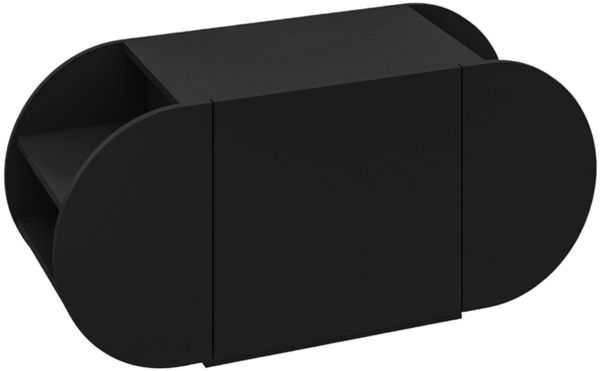 Dmora Schuhschrank Sequoia, Schuhregal, Mehrzweck-Eingangsgarderobe, Möbel für Schuhe, 110x41 h50 cm, Schwarz