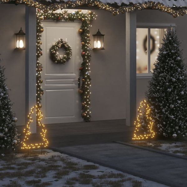 vidaXL Weihnachtsbaum mit Erdspießen und 80 LEDs 60 cm 357719