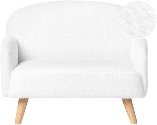 Kindersofa OTTAL Bouclé Weiß