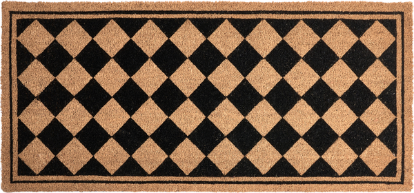 Fußmatte CARDONA Beige Schwarz 55 x 120 cm Kokosfasern