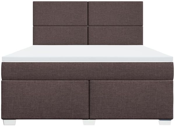 vidaXL Boxspringbett mit Matratze Dunkelbraun 180x200 cm Stoff 3292863 Bild 6
