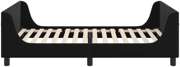 vidaXL Kinderbettgestell mit Kopfteil Schwarz 90 x 190 cm Samt 42010879 Bild 6
